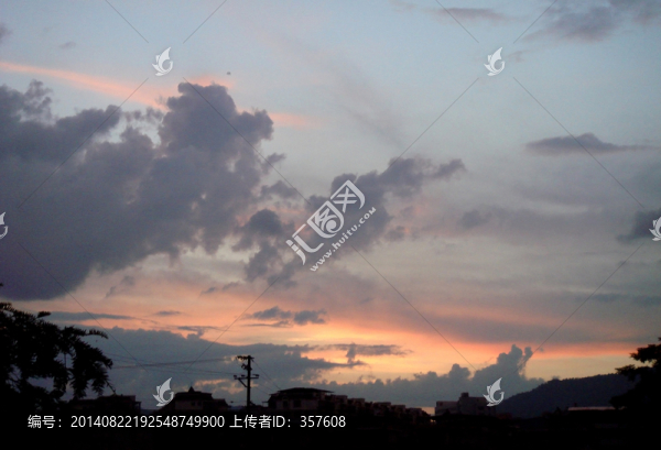 夕陽,彩霞