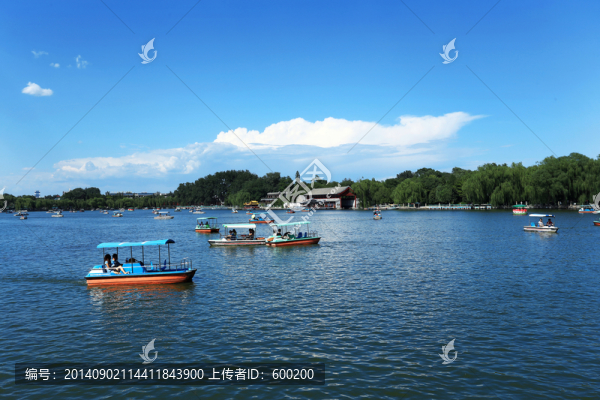 北京北海公園泛舟