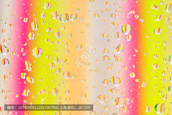 彩色底紋與水珠