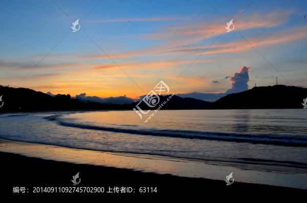 海上日出,海邊日出,朝霞,云朵