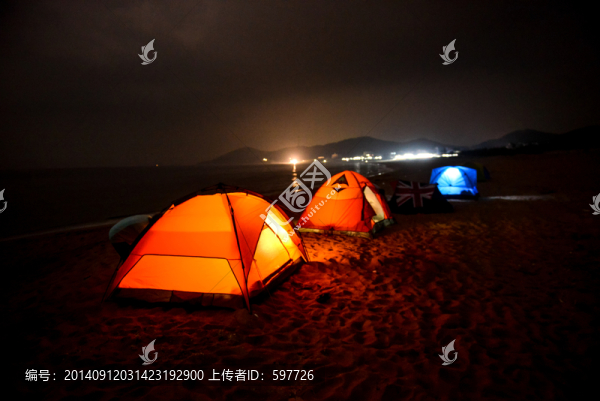 戶外露營夜色