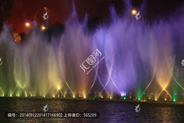漢街音樂噴泉夜景