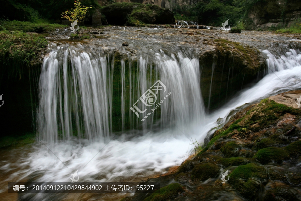 瀑布,山泉,山水