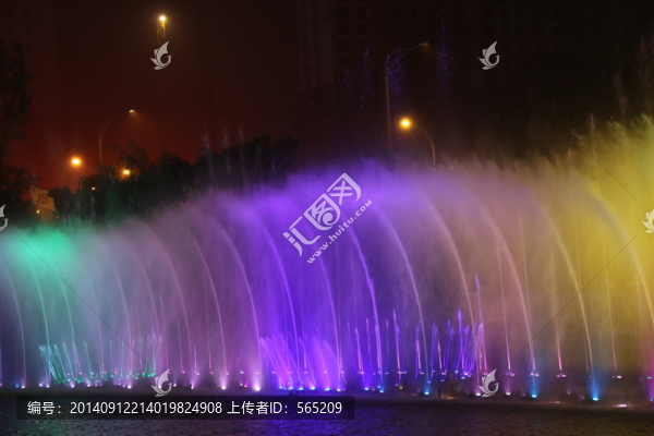 漢街音樂噴泉夜景
