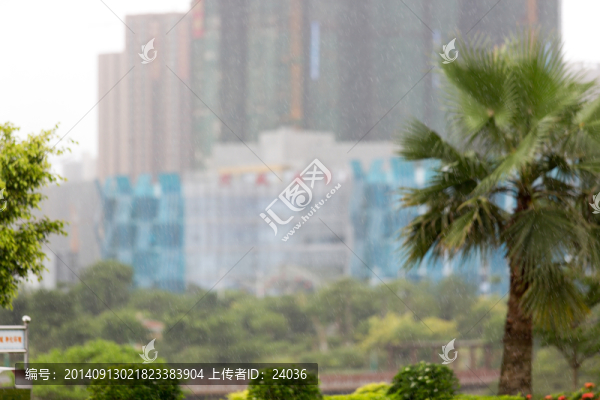 防城港,雨中,科技館