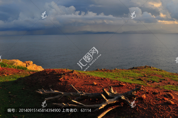 藍色海洋,島嶼,海上日出