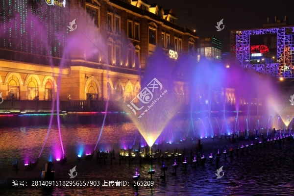 漢街音樂噴泉夜景