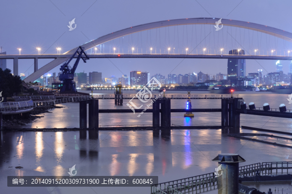 上海盧浦大橋夜景