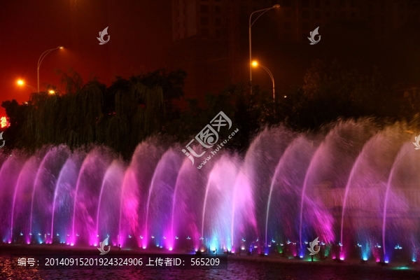 漢街音樂噴泉夜景