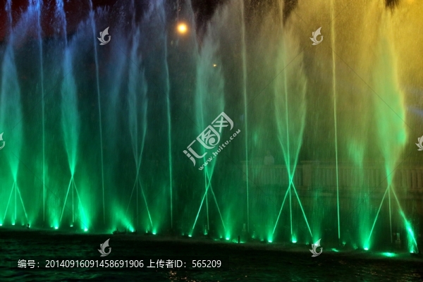 漢街音樂噴泉夜景