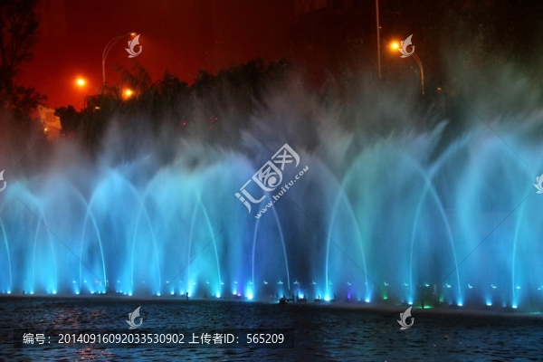 漢街音樂噴泉夜景
