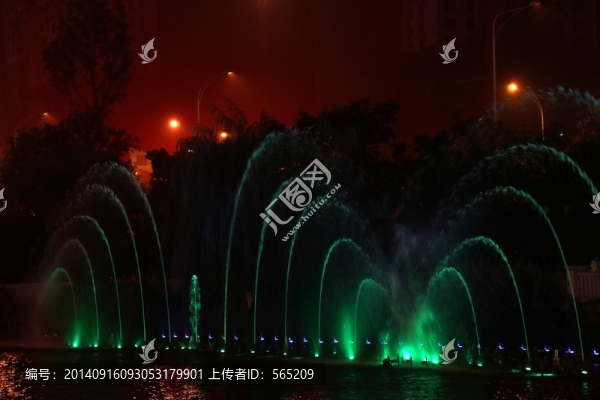 漢街音樂噴泉夜景