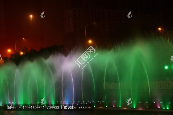 漢街音樂噴泉夜景