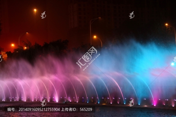 漢街音樂噴泉夜景