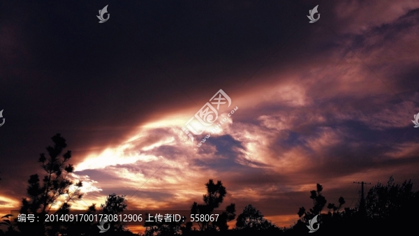 晚霞風(fēng)景,晚霞云彩,日落,彩霞