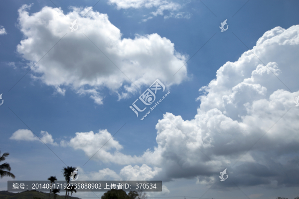 海南省,三亞,天空,云彩,藍天