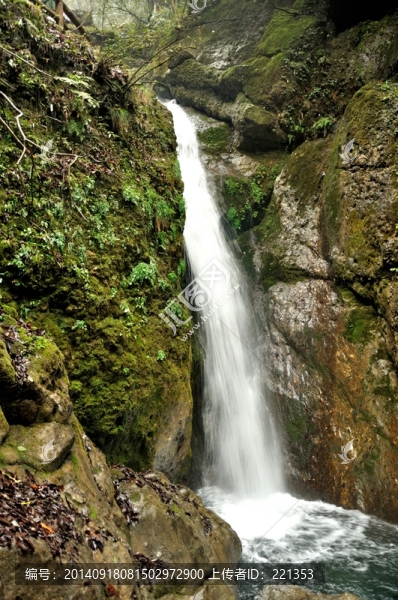 青城后山,瀑布