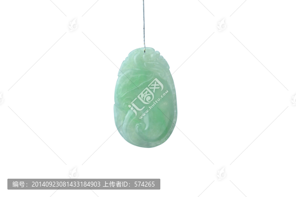 翡翠掛件,白色背景