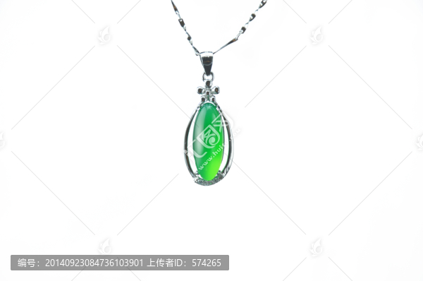 棚拍綠玉髓吊墜