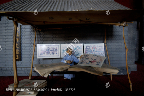 楊柳青清末民初一條街,年畫(huà)攤