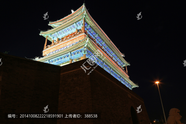 夜幕中的永定門