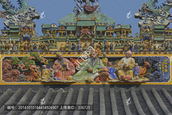 福祿壽圖浮雕