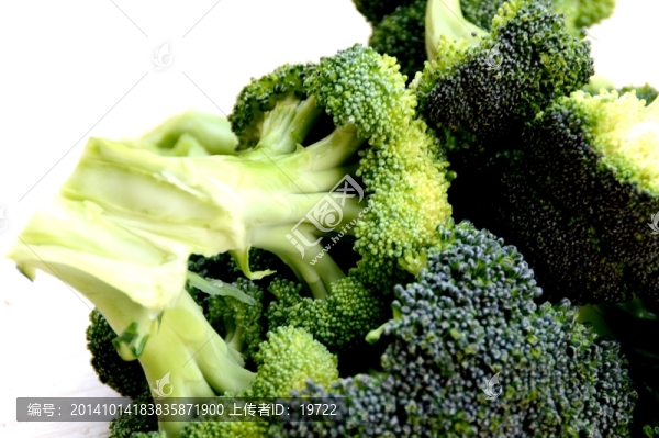近拍西蘭花菜圖