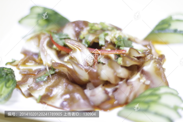 紅油豬耳,豬耳,涼菜