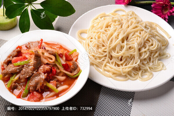 大白菜肉拌面