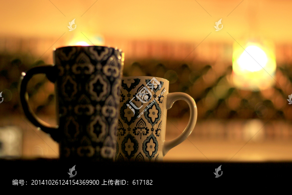 杯子,燈光