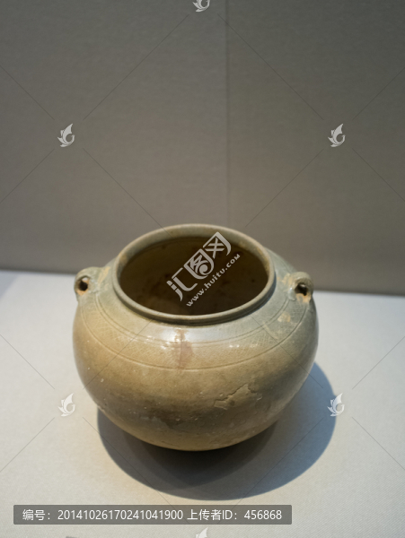 青釉雙系罐
