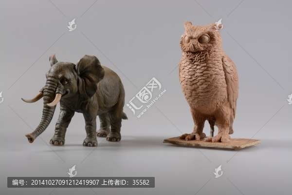 大象啄木鳥工藝品