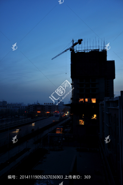 建筑工地夜景