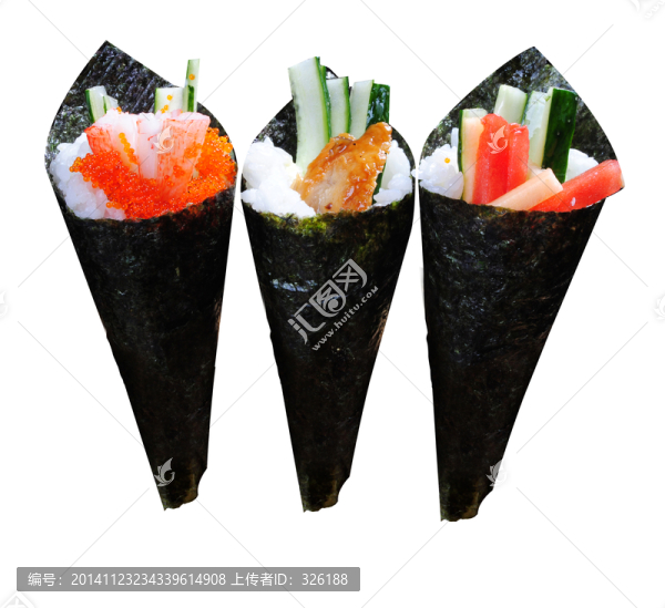 蟹柳手卷鰻魚手卷水沙律手卷