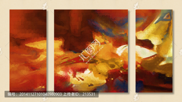 抽象三聯(lián)畫