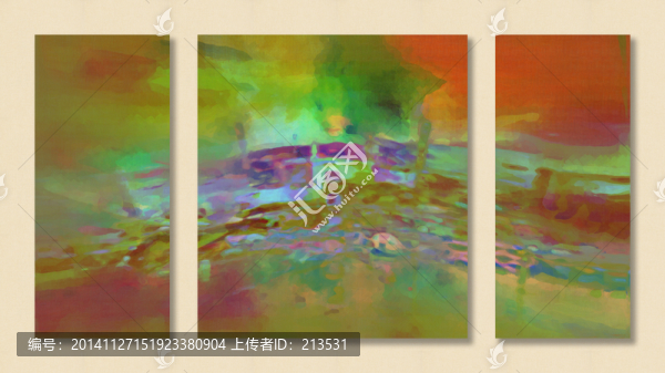 抽象畫,裝飾畫,三聯(lián)畫