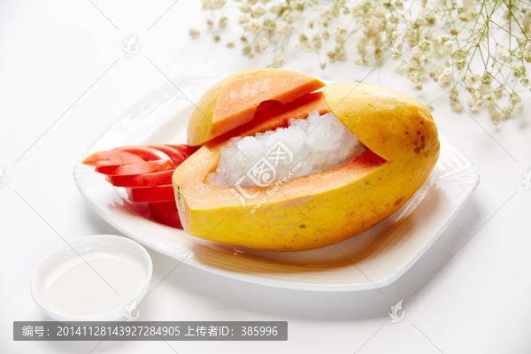 原汁木瓜燉雪蛤