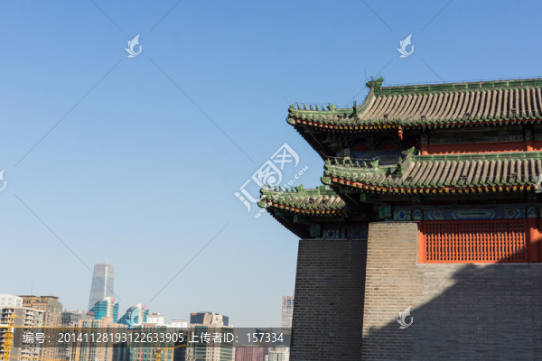 北京古城墻角樓