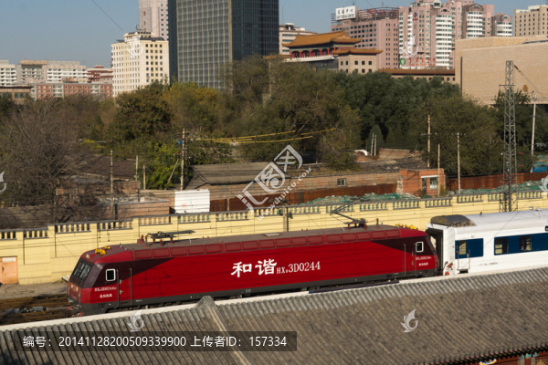 北京進(jìn)站和諧號(hào)動(dòng)車