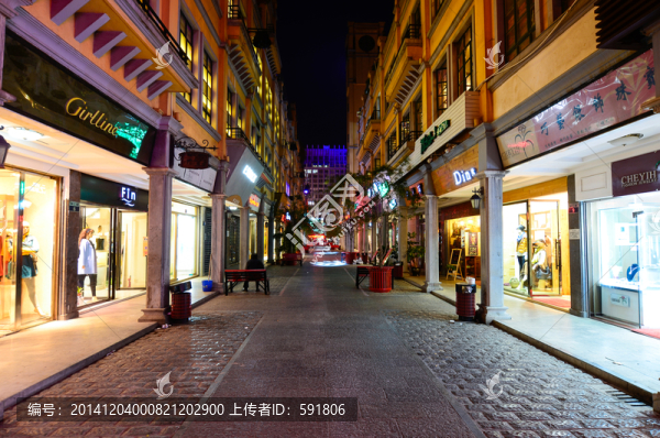 昆明同仁街老街夜景