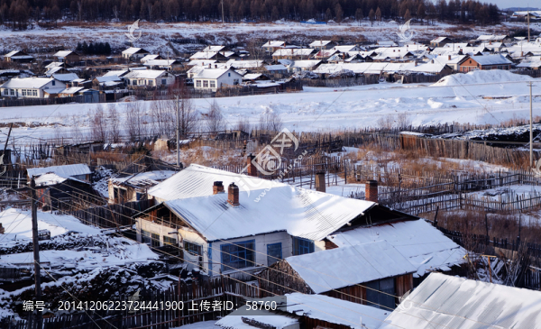 雪色村莊