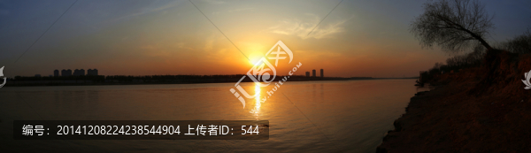 黃河,落日