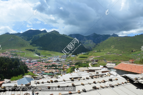 小鎮(zhèn),全景,郎木寺鎮(zhèn)