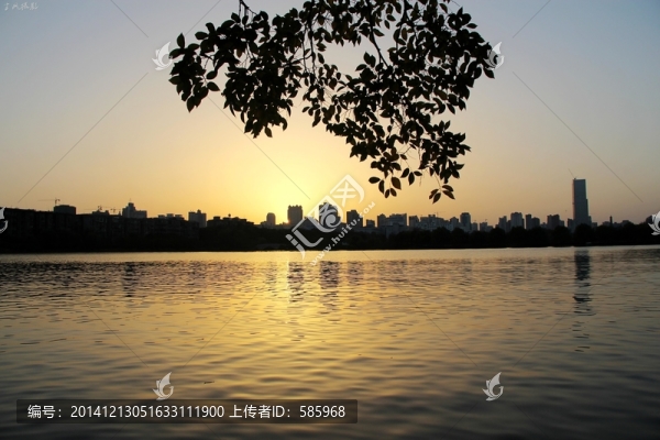 湖南長沙烈士公園夕陽