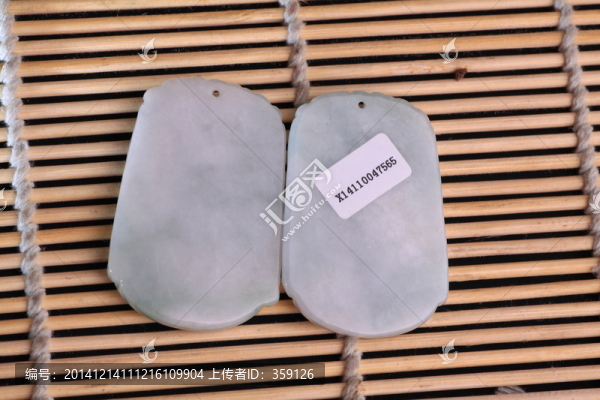 龍鳳對玉牌,青玉,玉龍,玉鳳