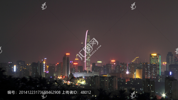 蓮花山俯拍深圳夜景