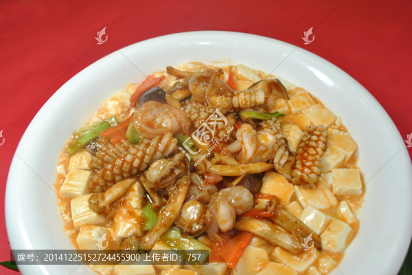 蝦湯海鮮豆腐