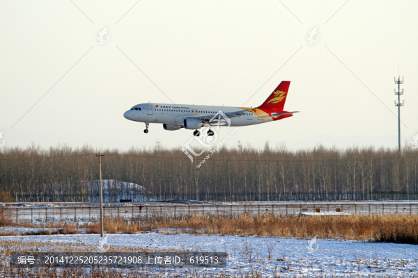 雪地降落的飛機(jī)