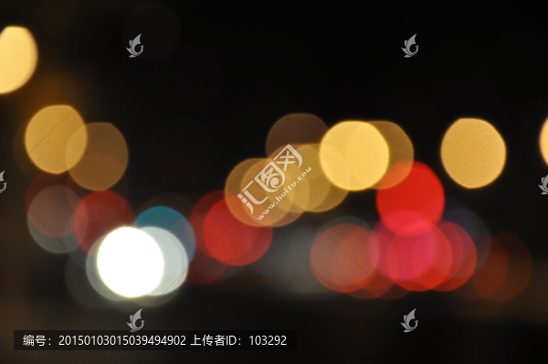 城市夜晚的光斑