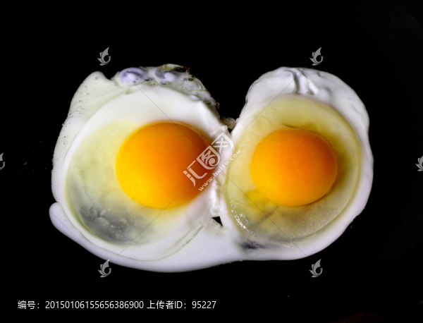 生煎雙黃蛋,西餐美食,生煎蛋